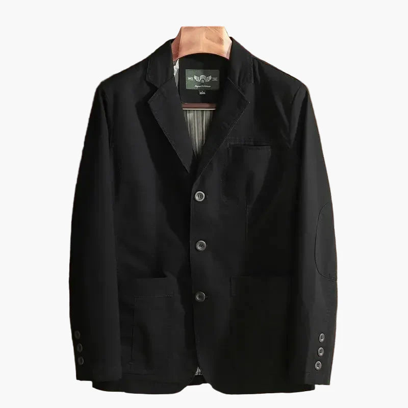 Avslappnad herrblazer i workwear-stil med flera fickor för vardagsbruk