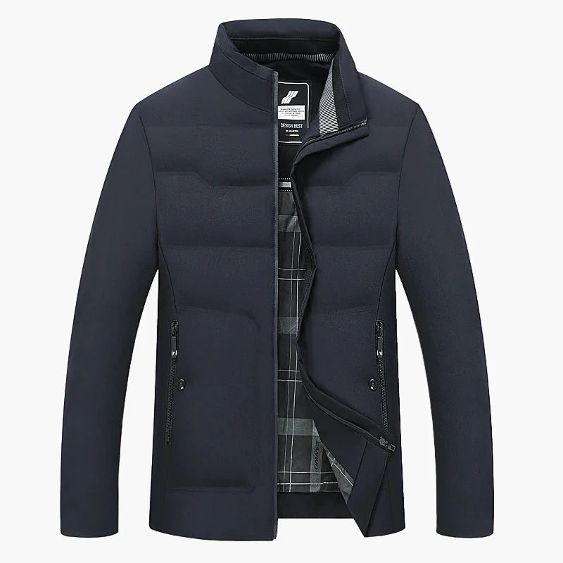 Chaqueta de hombre de negocios casual de invierno, cálida y cortavientos
