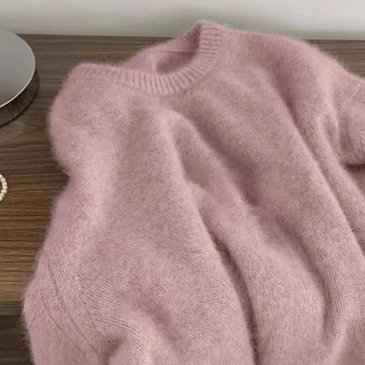 Maglione donna confortevole a collo rotondo in maglia morbida - Disponibile in diversi colori