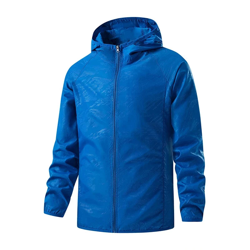 Chaqueta ligera unisex con capucha y cierre de cremallera, impermeable, transpirable y cortavientos