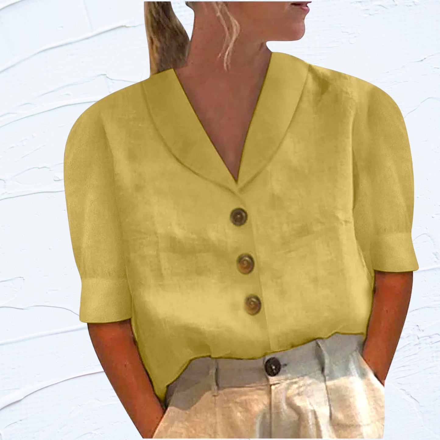 Chemise Respirante à Col en V pour Femmes
