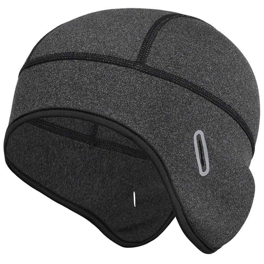 Dark Gray Winter Beanie with Ear Flaps