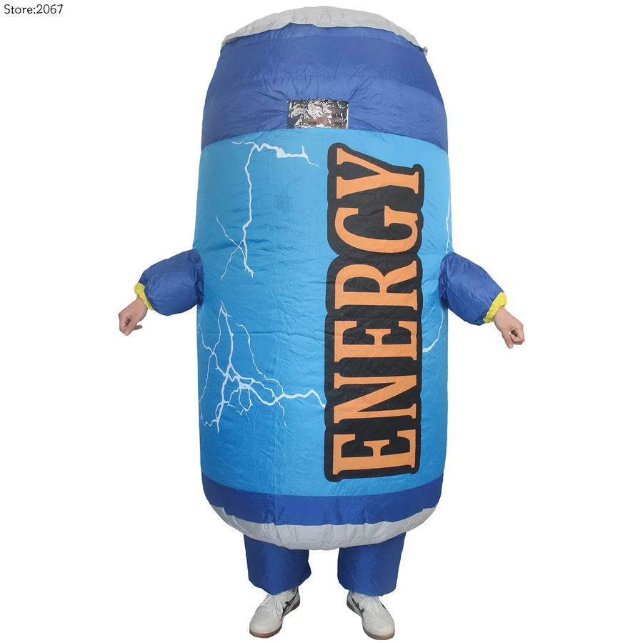 Adult inflatable beer can or energy drink costume
