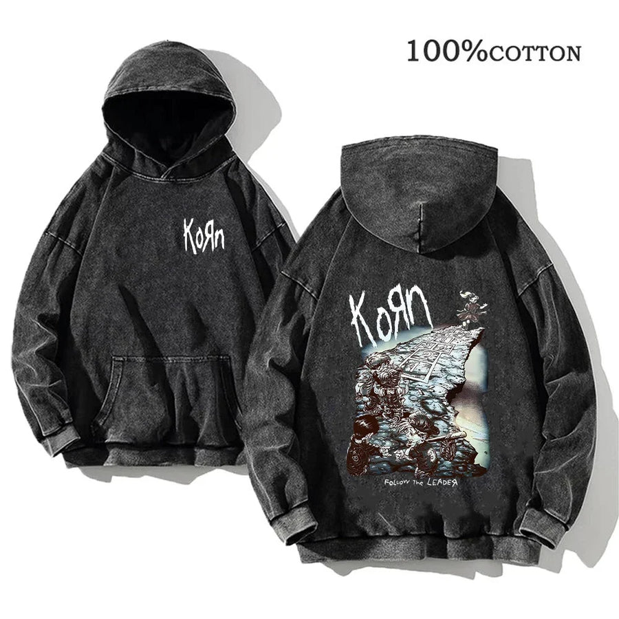 Sweat à Capuche Noir Décontracté à Imprimés Graphiques Variés