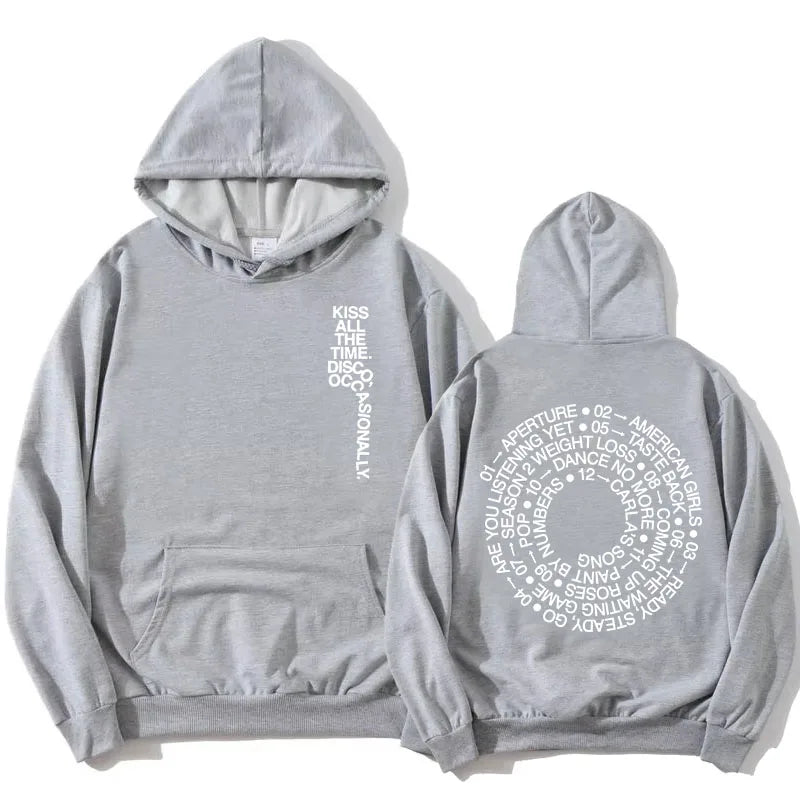 Sweat à capuche unisexe avec imprimé graphique devant et dos, plusieurs motifs et couleurs