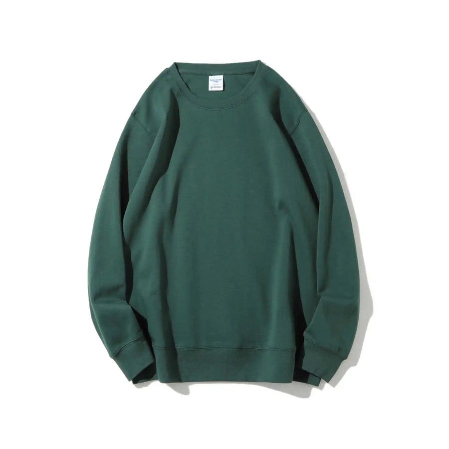 Sudadera lisa para mujer con cuello redondo, manga larga y corte holgado