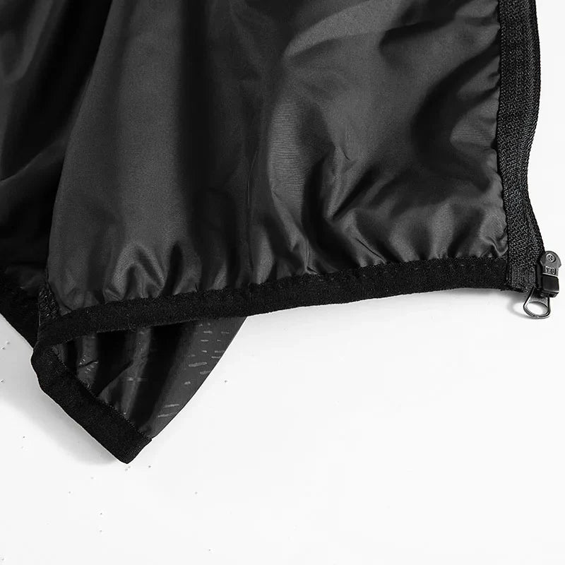 Chaqueta ligera unisex con capucha y cierre de cremallera, impermeable, transpirable y cortavientos