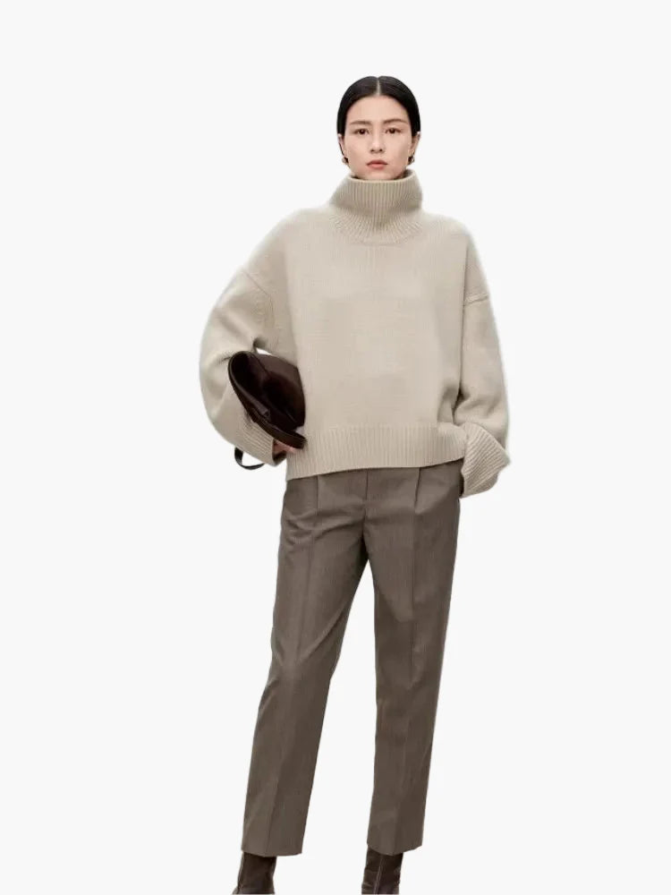 Losvallende coltrui voor dames, moderne en comfortabele stijl voor herfst en winter