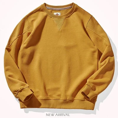 Felpa da uomo girocollo, vestibilità casual, disponibile in diversi colori