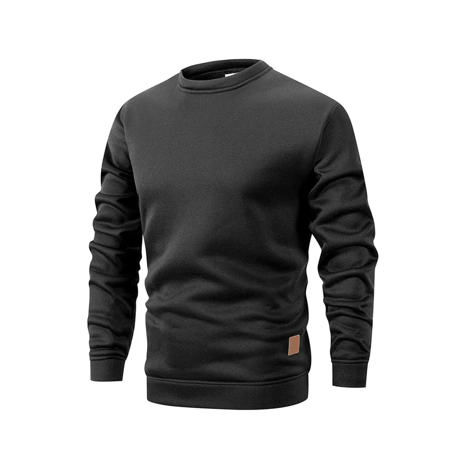 Pull homme col rond coupe classique effet chiné pour l'automne et l'hiver