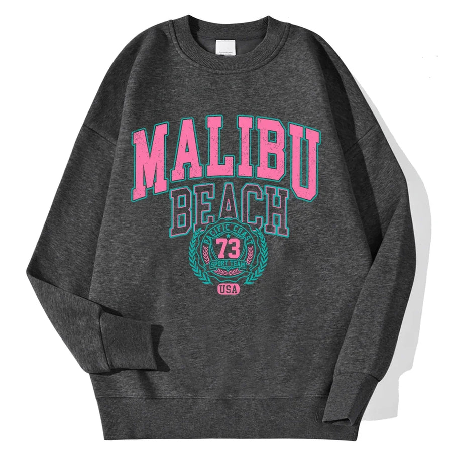 Unisex rundhalsad sweatshirt med bokstavstryck i ledig stil