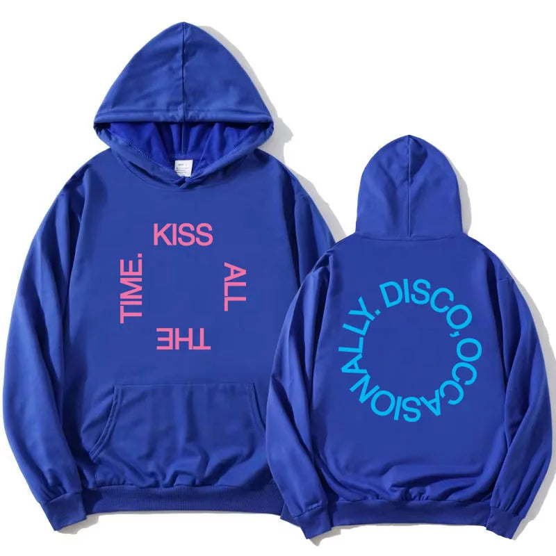 Sweat à capuche unisexe avec imprimé graphique devant et dos, plusieurs motifs et couleurs