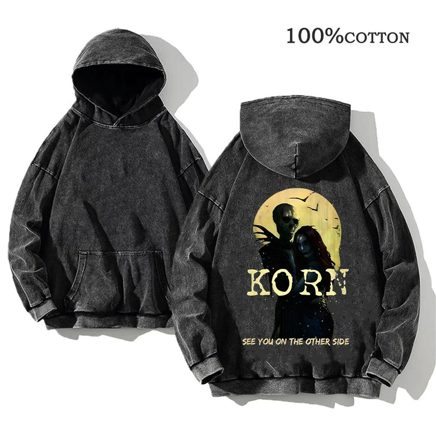 Sweat à Capuche Noir Décontracté à Imprimés Graphiques Variés