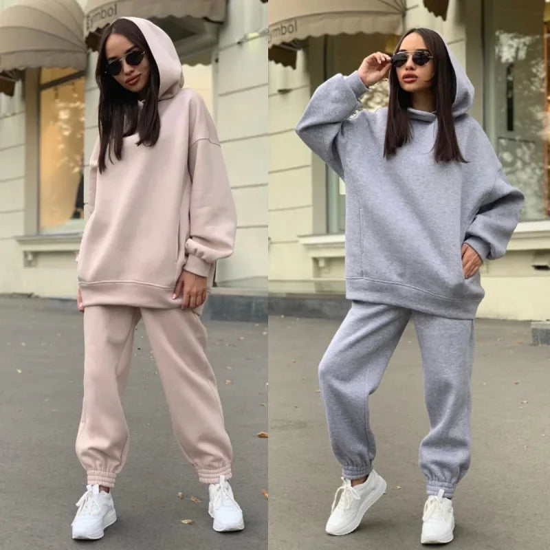 Oversized joggingset för kvinnor i avslappnad urban stil