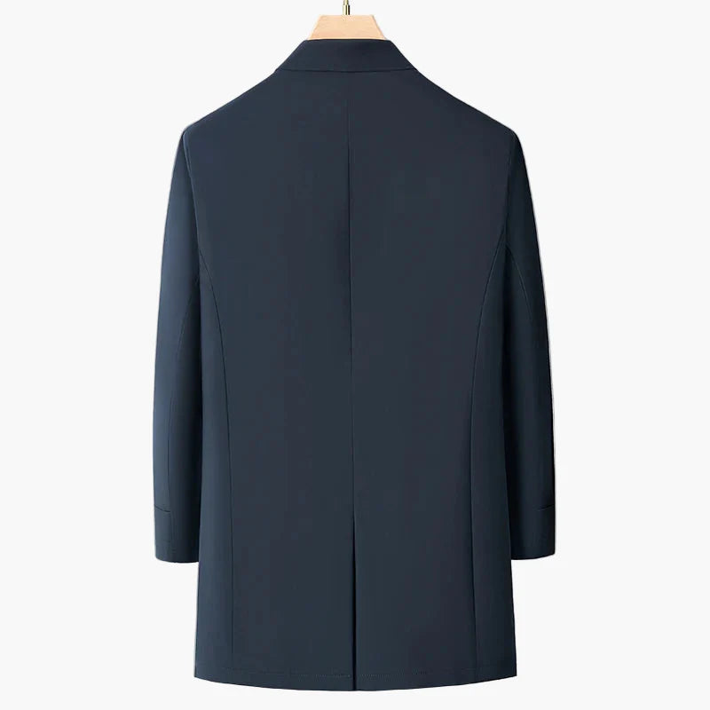 Manteau mi-long élégant pour homme coupe-vent style urbain affaires
