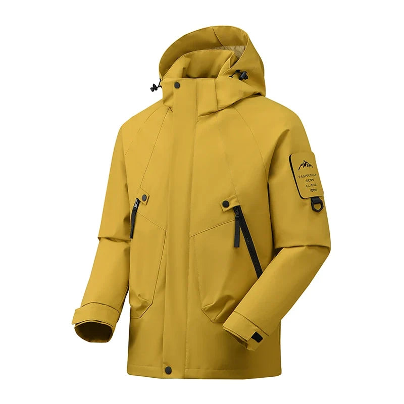 Veste Outdoor Monocouche Imperméable et Coupe-Vent avec Capuche