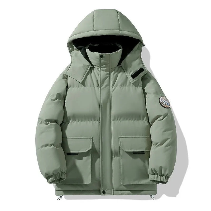 Chaqueta acolchada urbana con capucha para hombre
