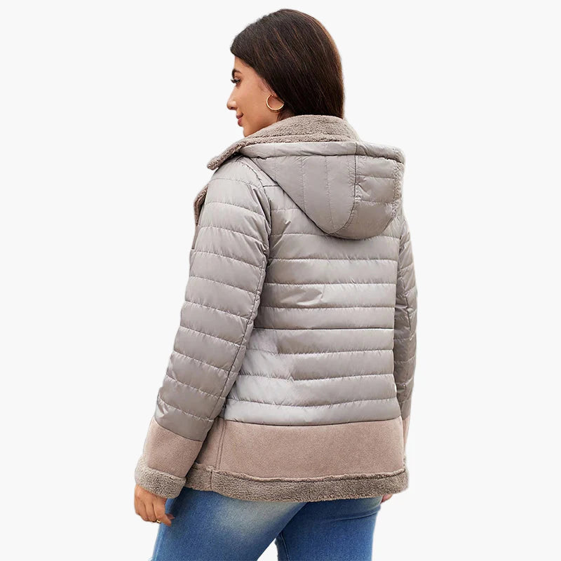 Chaqueta de invierno para mujer talla grande estilo urbano casual