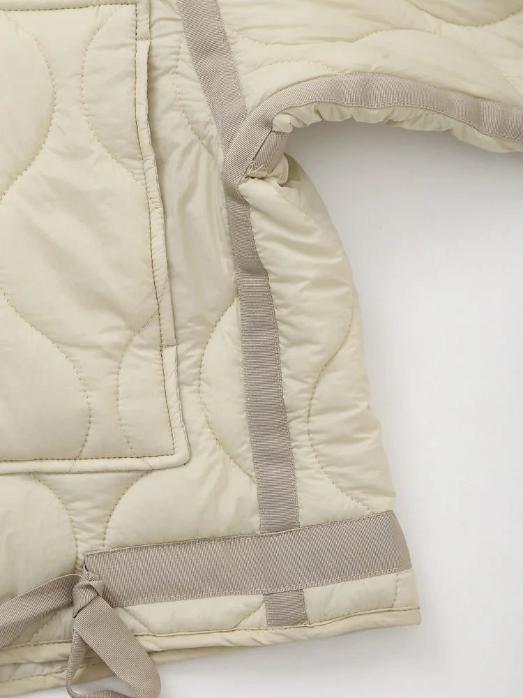 Chaqueta acolchada casual para mujer, estilo urbano de moda, ideal para otoño e invierno