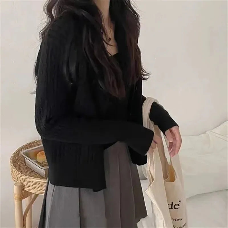 Women's cable-knit cardigan and tank top set
