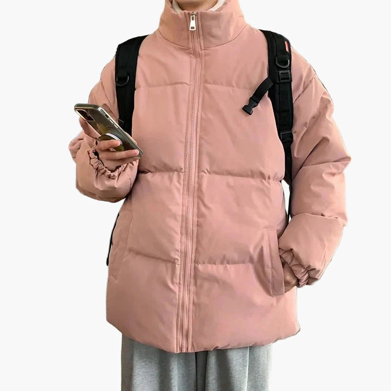 Chaqueta acolchada casual estilo coreano para hombre – Ideal para estudiantes y uso diario