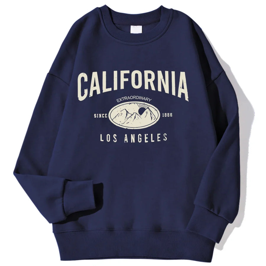 Unisex rundhalsad sweatshirt med bokstavstryck i ledig stil