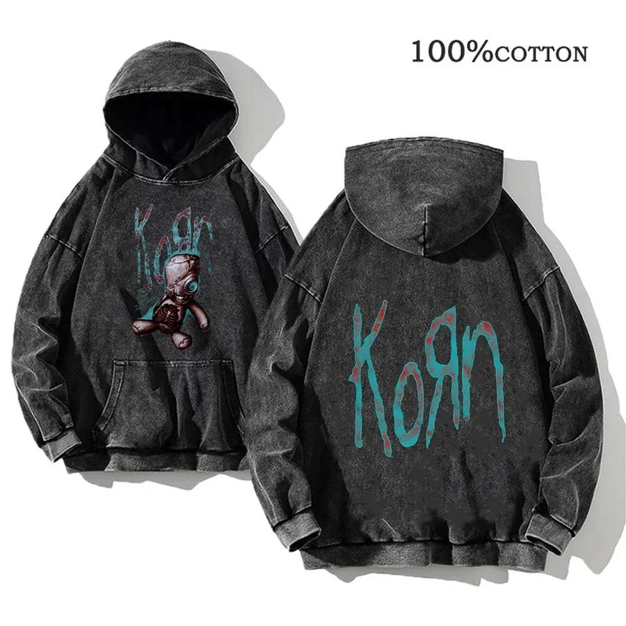 Sweat à Capuche Noir Décontracté à Imprimés Graphiques Variés