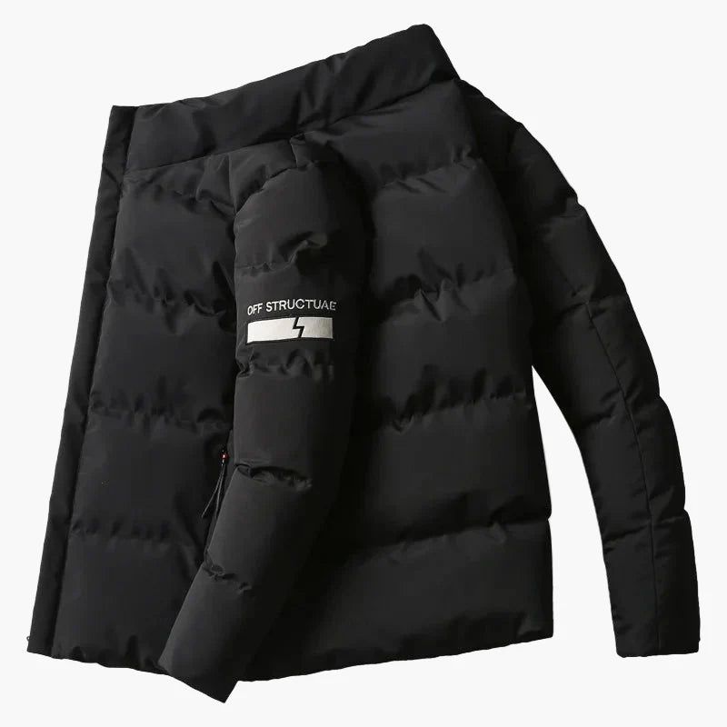 Trendy herre-dunjakke med lange ærmer i urban stil til vinter