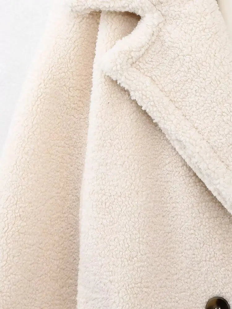 Manteau long femme style oversize élégant pour l'hiver