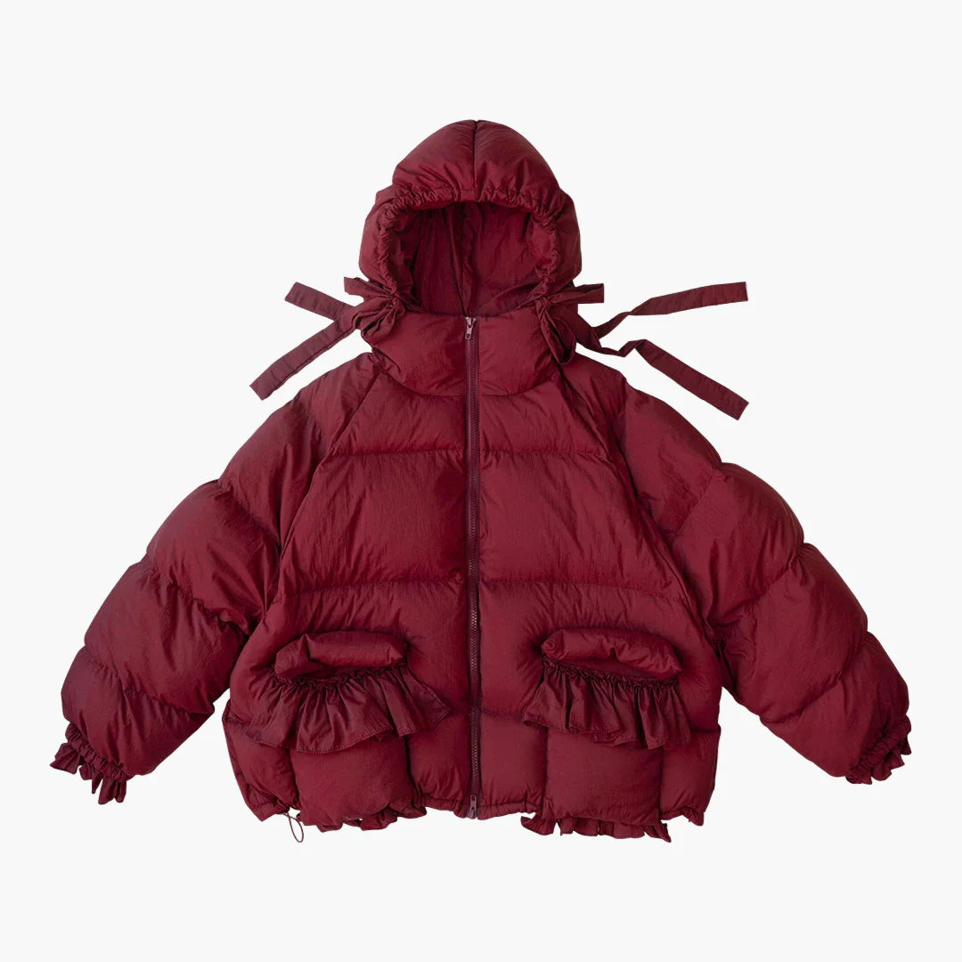 Chaqueta acolchada oversize para mujer estilo retro casual de invierno