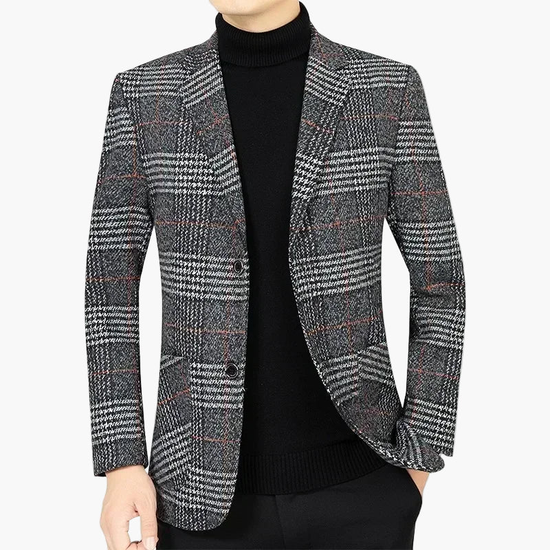 Elegant herrblazer i rutig business casual-stil