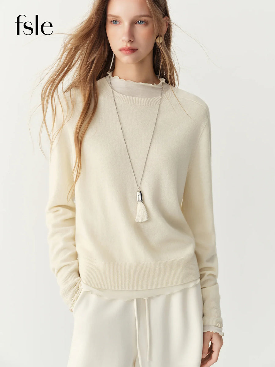 Maglione da donna morbido con collo rotondo e maniche lunghe, disponibile in diversi colori
