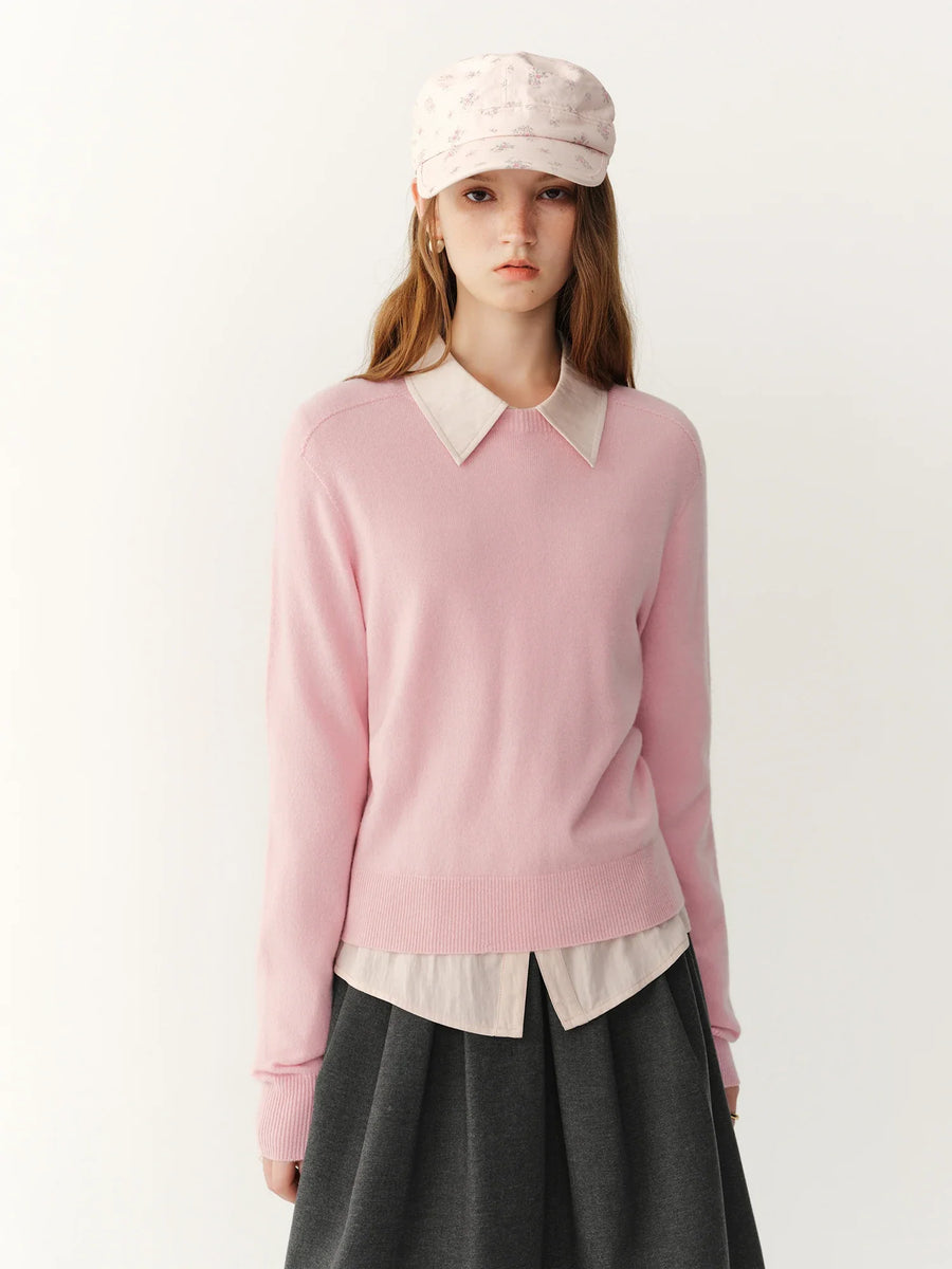 Maglione da donna morbido con collo rotondo e maniche lunghe, disponibile in diversi colori