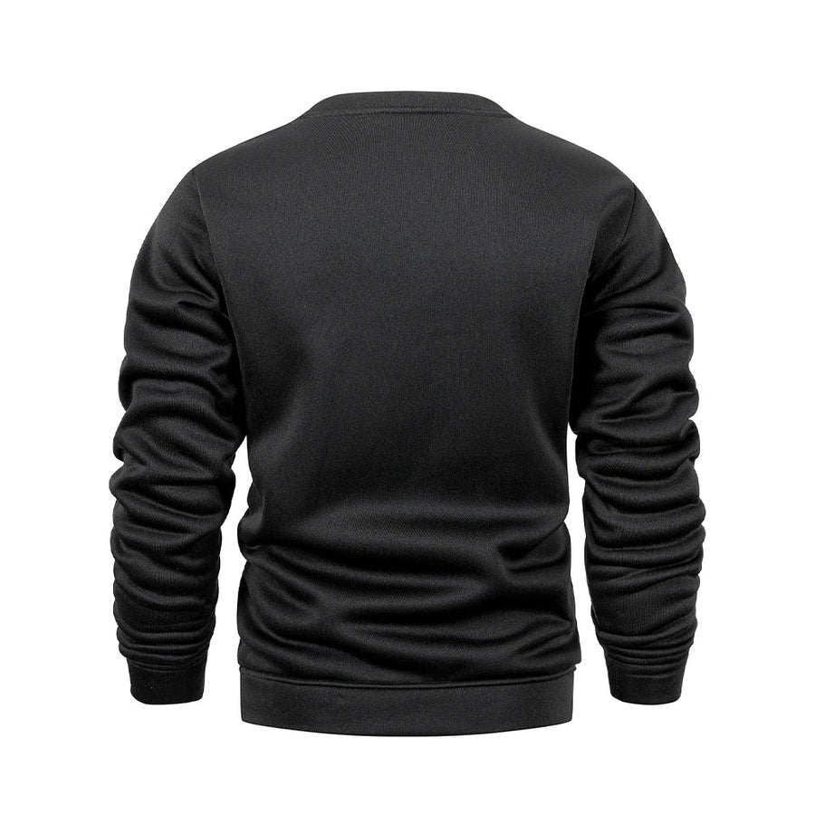 Pull homme col rond coupe classique effet chiné pour l'automne et l'hiver