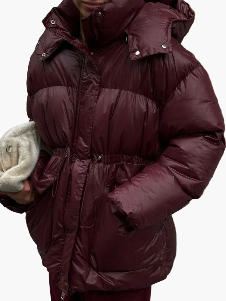 Tykk quiltet dunjakke til kvinder i urban chic afslappet stil