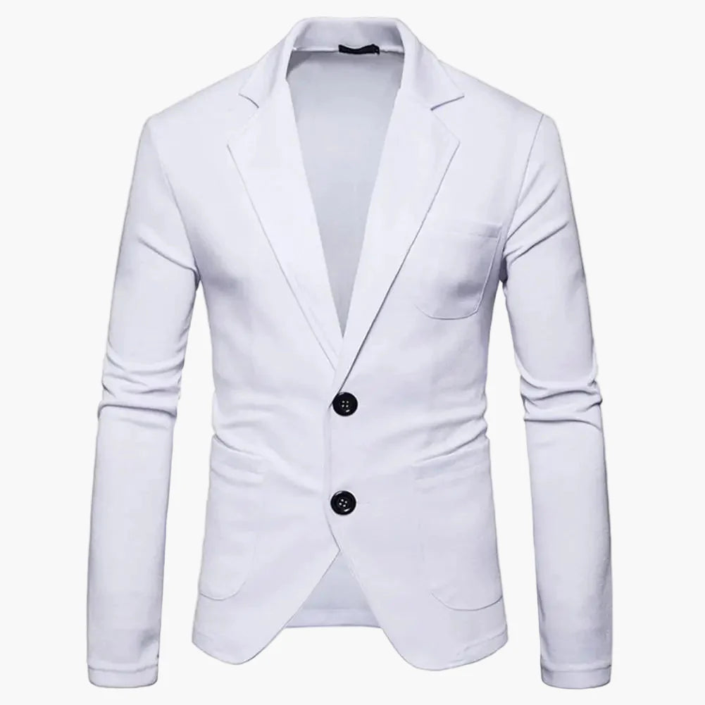 Avslappnad herrblazer i modern stil för affärer eller fritid