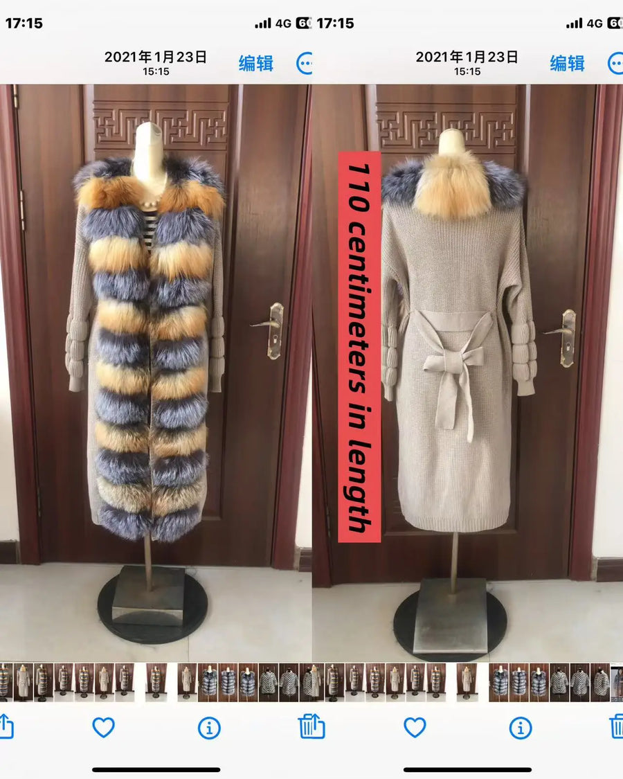 Women's soft fur-effect hooded coat