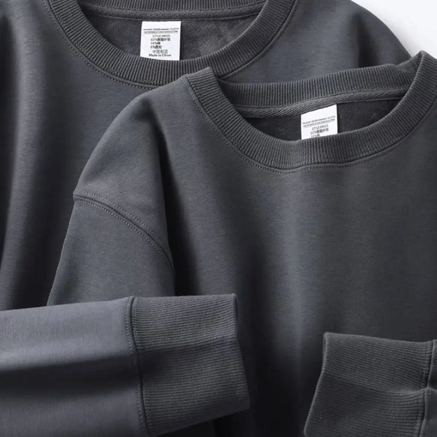 Sweat-shirt Unisexe Col Rond Doublure Douce Intérieure Plusieurs Couleurs