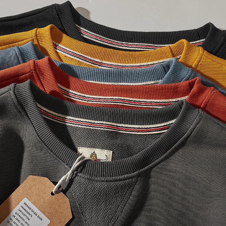 Felpa da uomo girocollo, vestibilità casual, disponibile in diversi colori
