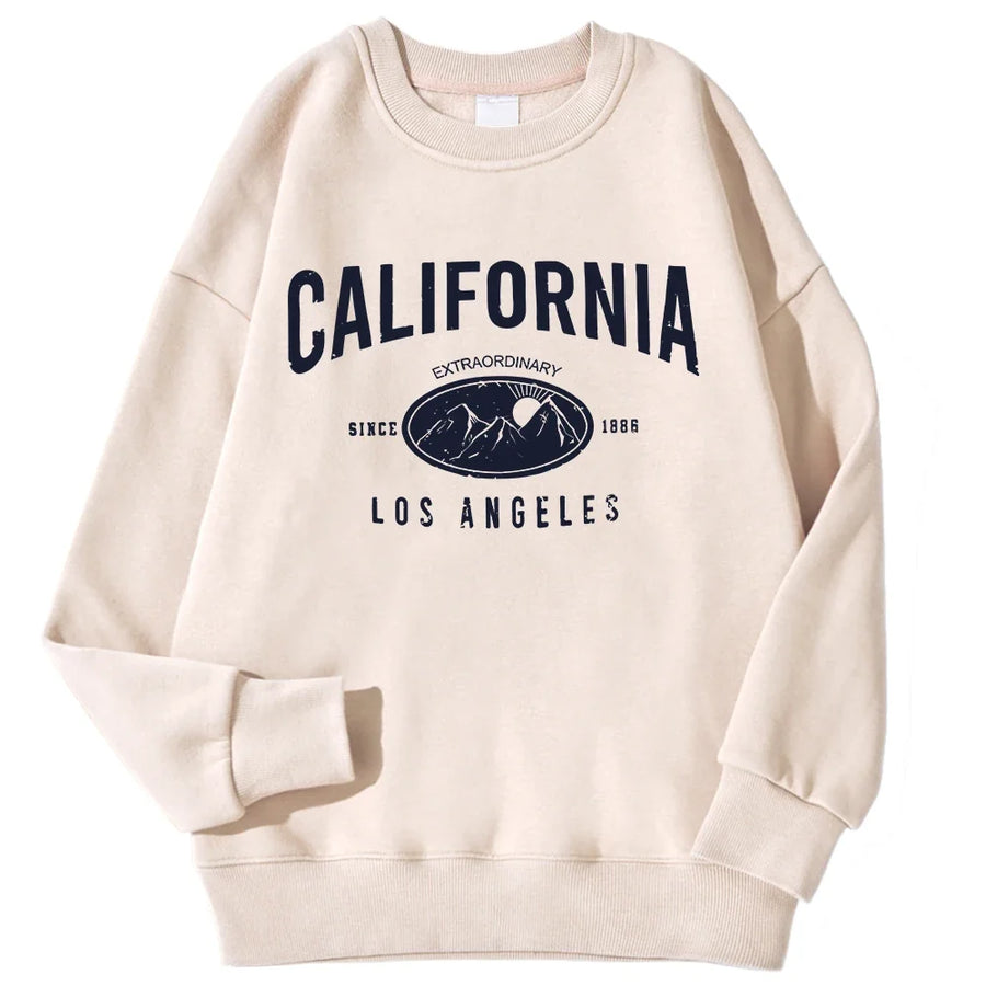 Unisex rundhalsad sweatshirt med bokstavstryck i ledig stil