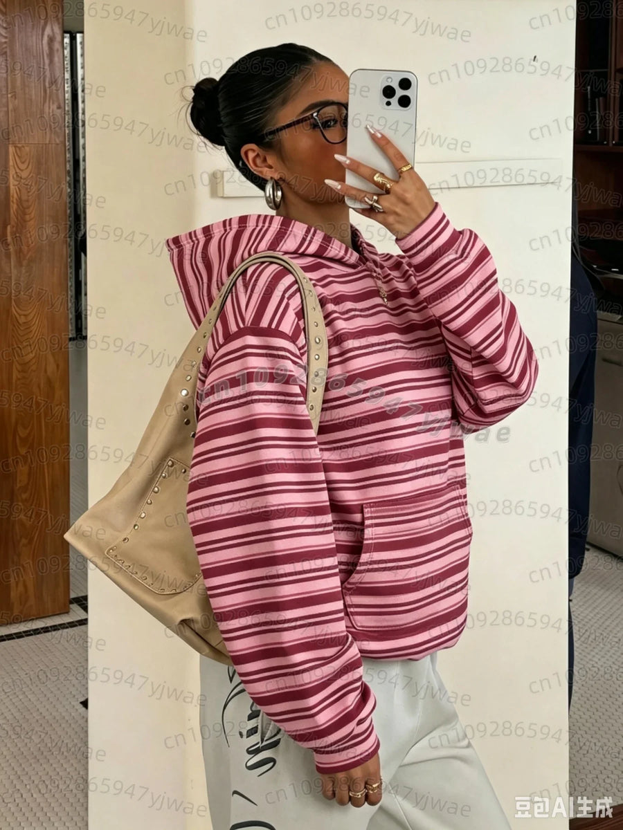 Sweat à Capuche Femme Camouflage Kaki Poche Kangourou