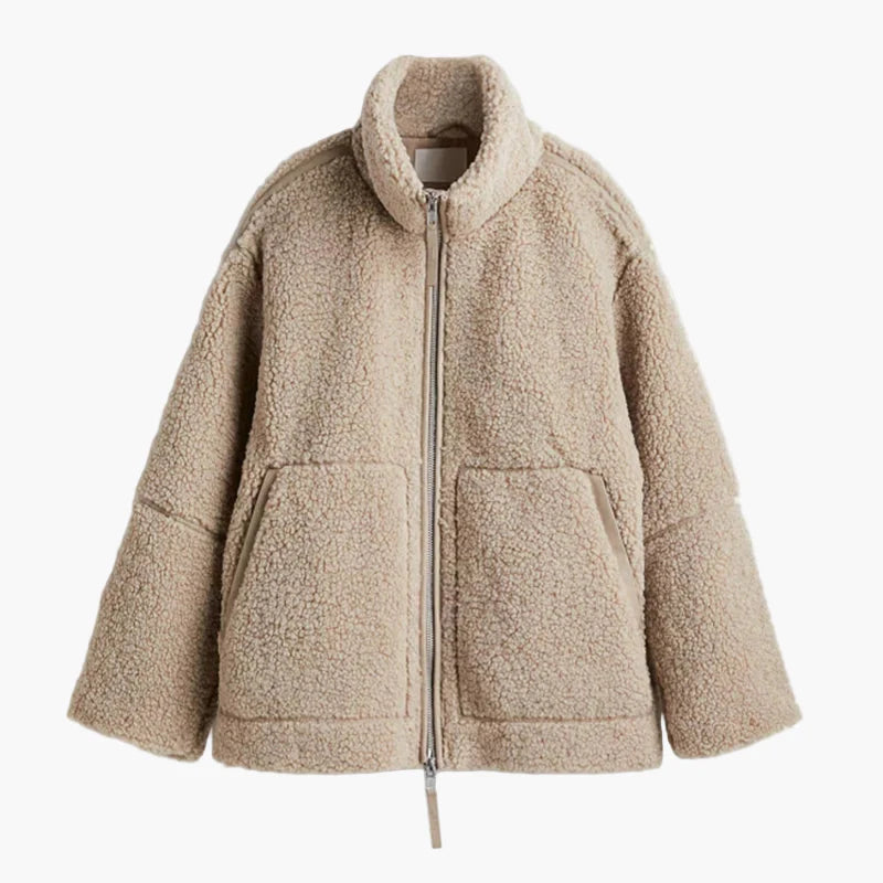 Chaqueta estilo peluche para mujer – Look a la moda y confort óptimo para el invierno