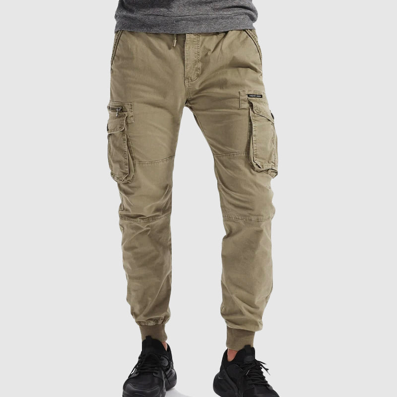 Pantalon cargo tactique style jogging pour homme, poches multiples, urbain et décontracté