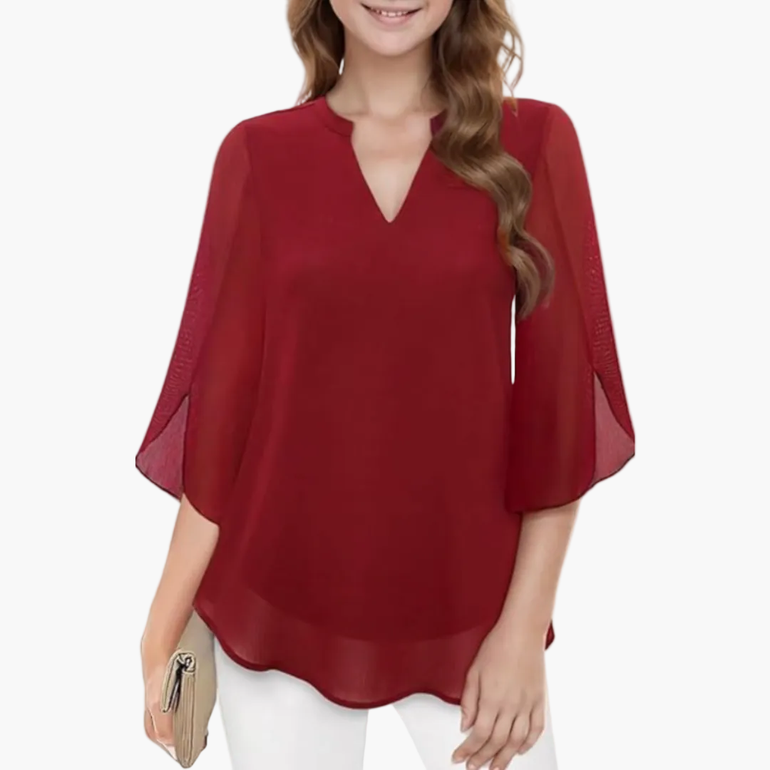 Elegant Women's Blouse with Batwing Sleeves, Casual for All Occasions