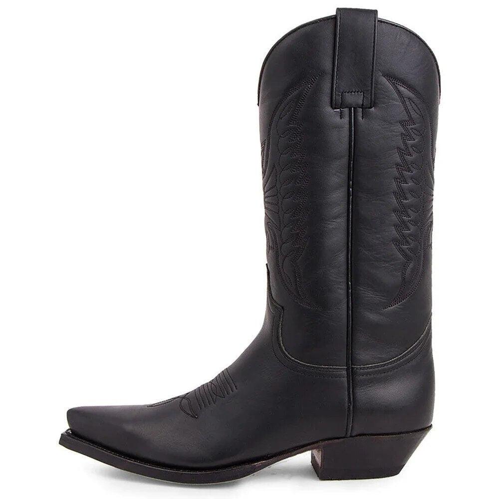 Western-Stiefel für Damen mit spitzer Kappe und Stickerei für den Sommer