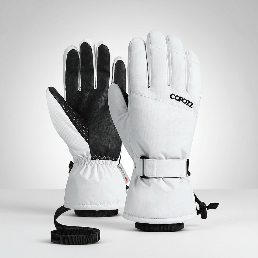 Guantes de esquí de invierno impermeables con correas ajustables - unisex