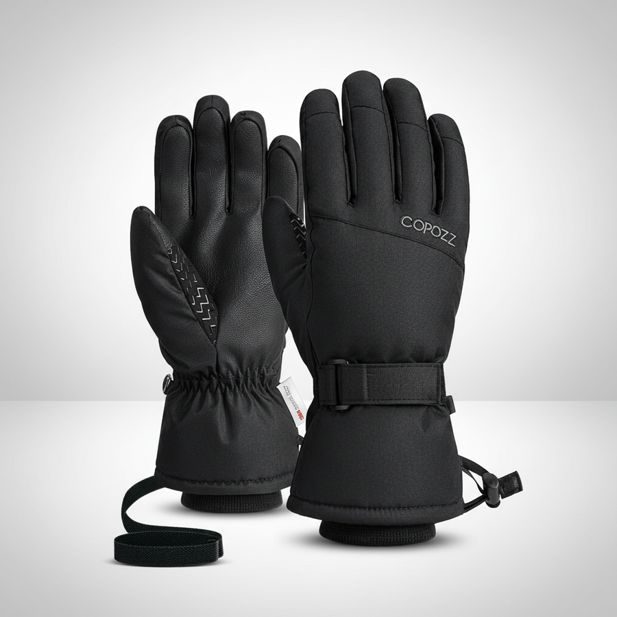 Guantes de esquí de invierno impermeables con correas ajustables - unisex