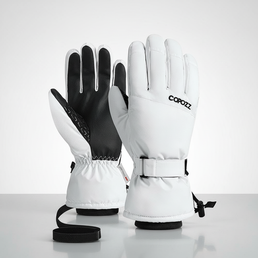 Guantes de esquí de invierno impermeables con correas ajustables - unisex