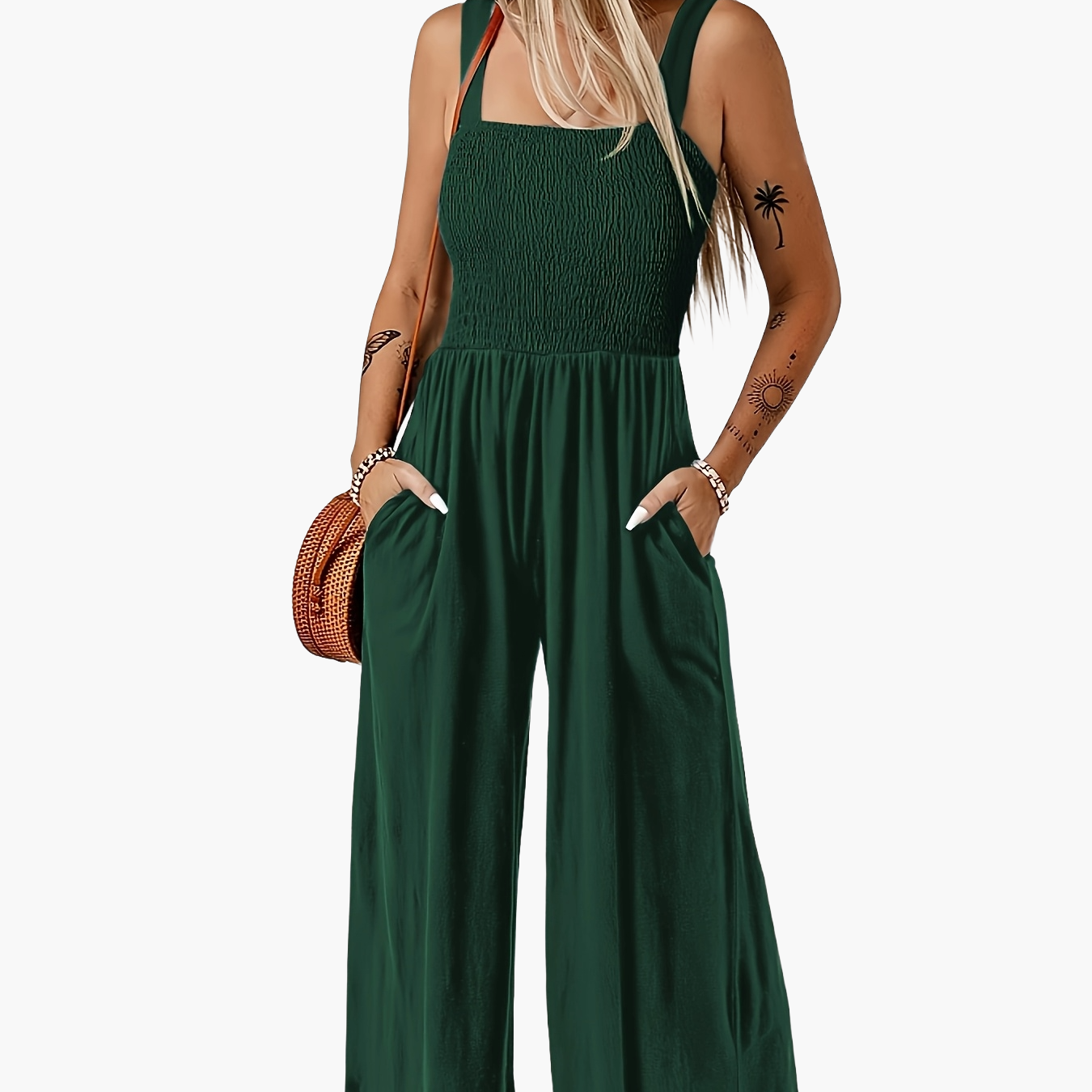 Combinaison élégante à jambes larges pour femme – Style décontracté chic printemps/été