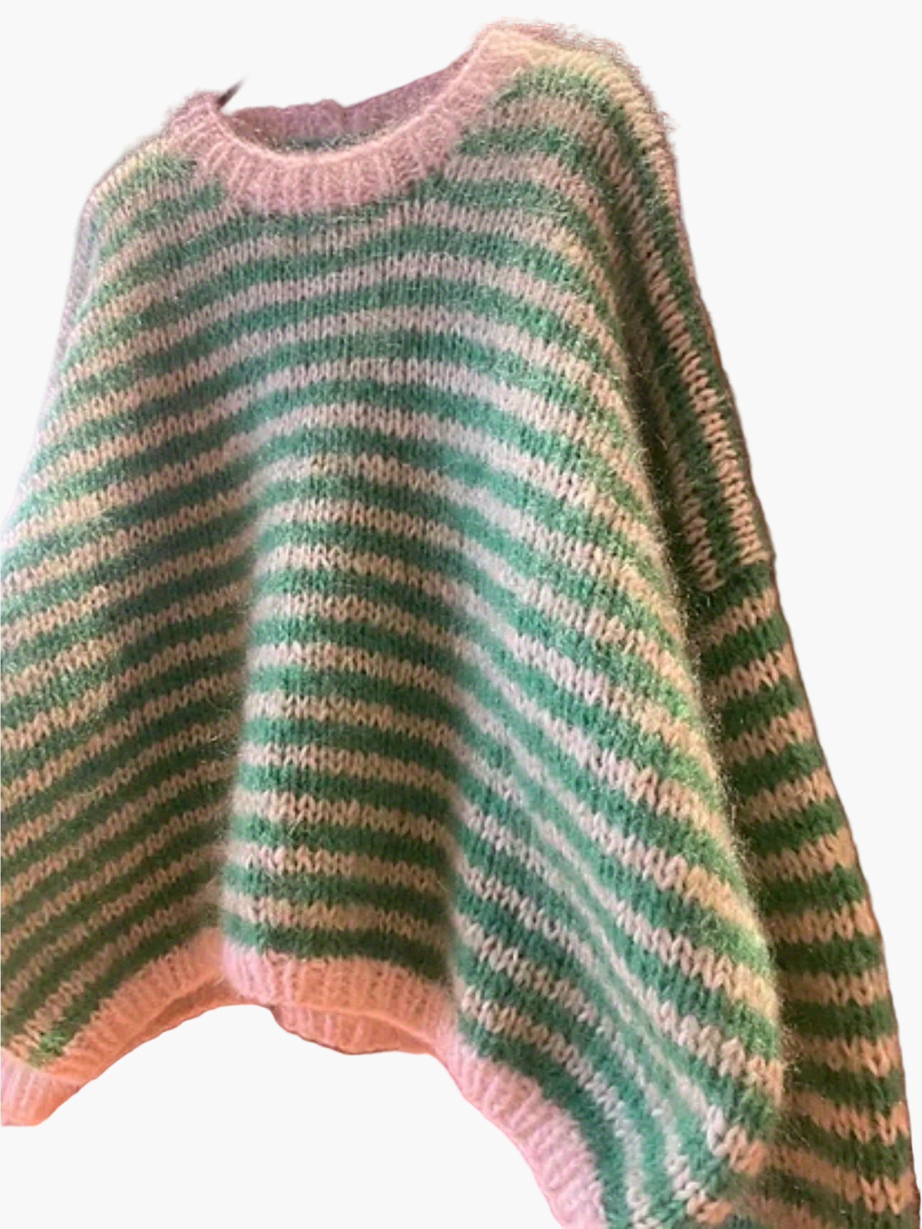 Casual style striped oversized pullover for women - Ideal for autumn/winter